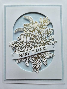 Handmade Greeting Card Keepsake Quality ocbrandy thanks gold foil - Picture 1 of 1