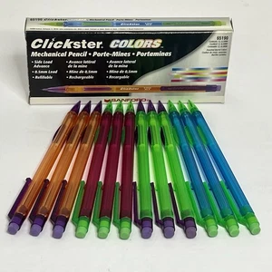 Vintage Sanford Clickster Colors Mechanical Pencil #65190 0.5 mm 12 pk 2000 - Picture 1 of 6