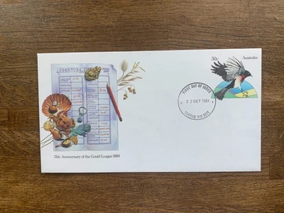 AUSTRALIA 1984 PSE 084 FDI GOULD LEAGUE CONSERVATION RED-CAPPED ROBIN BIRD - Image 1 of 2