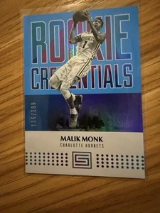 2017-18 Panini Status Rookie Credentials Blue /199 Malik Monk #19 RC - Picture 1 of 1