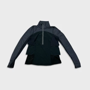 Lululemon Sun Runner Hybrid Pullover Womens Size 6 Black 1/2 Zip Sports Jacket - Picture 1 of 8