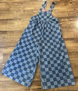 Dressed in LALA Kariert Jeansblau Oversize Overall Pullover Small Neu mit Etikett - Bild 1 von 17