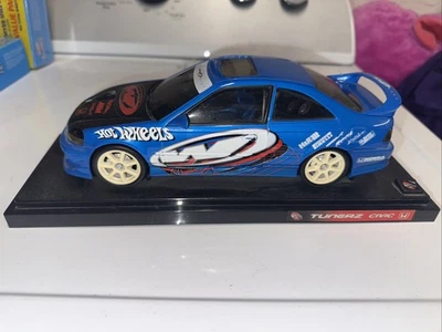 Honda Civic SI vintage Mattel Hot Wheels Tunerz escala 1:18 con soporte Foto 1 de 4