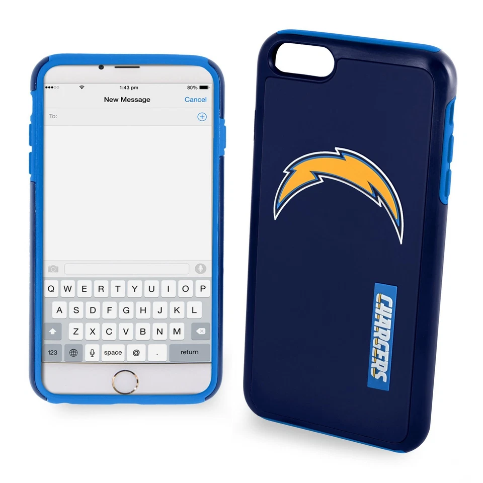 Funda híbrida de impacto FOCO NFL Los Angeles Chargers para iPhone 6 y 6s (4,7") Foto 1 de 1