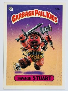 1985 Garbage Pail Kids GPK -Series 1 #33b SAVAGE STUART -Matte (EX) SEE PICS!! - Picture 1 of 13