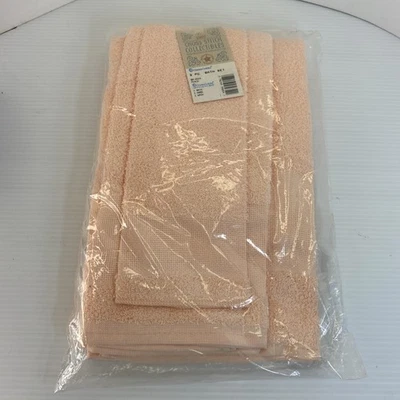 Charles Craft Cross Stitch Washcloth Hand And Bath Towel PEACH Blank 14 Count - Image 1 of 4