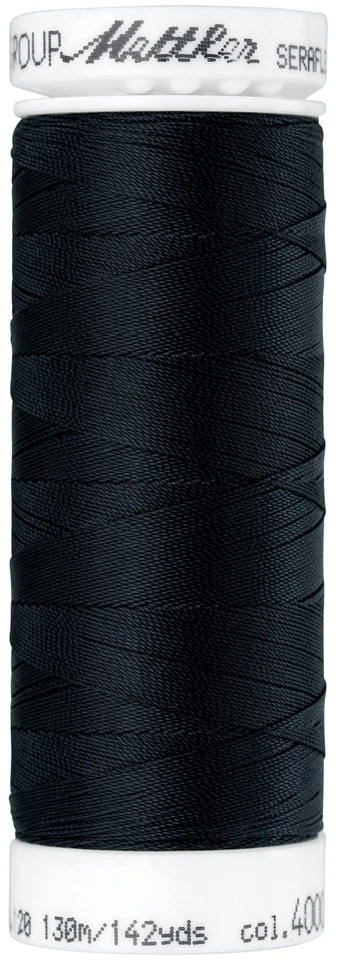 Mettler Seraflex Elastic Thread 50wt 142yd-Black - 5 Pack - Image 1 of 1