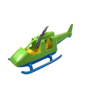 Vtg American Plastic Toys Inc Helicopter # 0870 Blue Green Yellow Made in US 11" - Picture 1 of 7