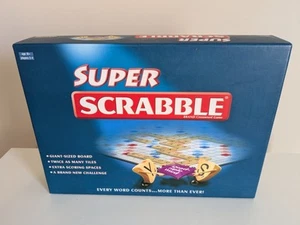 Super Scrabble Game Giant Sized Board 200 Wood Tile Edition Tinderbox Games 2006 - Picture 1 of 12