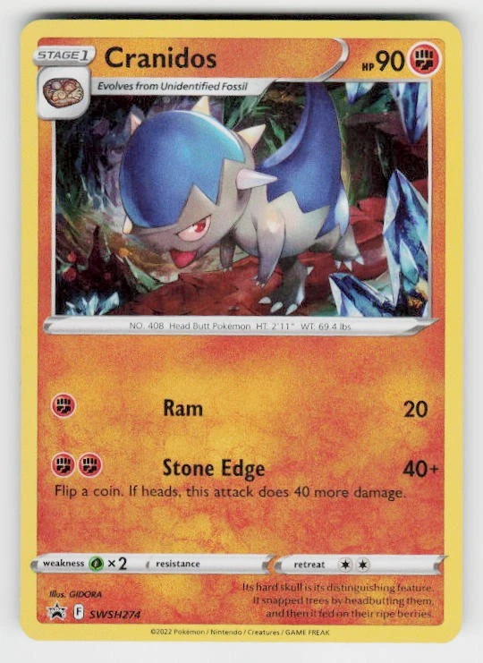 SWSH: Sword & Shield Promo Cards #SWSH274 Cranidos - Image 1 of 2