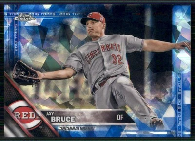 2016 Topps #199 Jay Bruce Chrome Sapphire 65th Anniversary Edition - Image 1 of 2