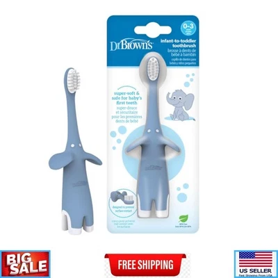 Dr. Brown's Infant-to-Toddler Training Toothbrush, Soft for Baby's First Teeth - Imagem 1 de 4