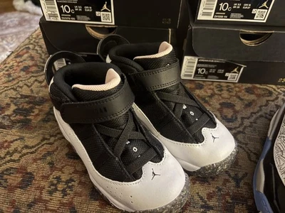 *NUEVO* Niños pequeños Nike Air Jordan 6 Anillos (TD) Blanco/Negro (DV3179 100) 5 Foto 1 de 4