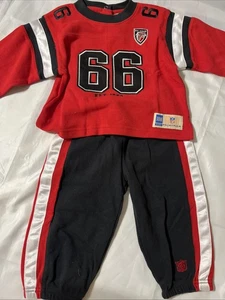 NFL lizenzierter Atlanta Falcons Kleinkind 2-teiliger Joggeranzug bestickt Neu mit Etikett Gr. 18 Monate - Bild 1 von 10