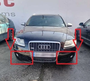 Rejilla de parachoques L y R nido de abeja 2 piezas impresas en 3D para Audi A6 C6 4F S-Line pre LCI - Imagen 1 de 14