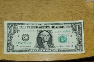 RARE ARIES BIRTHDAY NOTE DOLLAR BILL 4 7 1958 PHILADELPHIA MINT - Picture 1 of 3