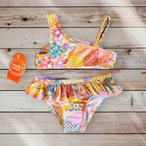 💟Toddler Girls 2 Piece Swimsuit/ Bikini By Wonder Nation Size: 2 T👙 - Picture 1 of 4