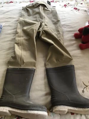 Pre-owned Cabela's Waders Light Brown with Belt Size 4 - Image 1 of 4