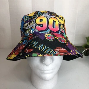 Retro Años 90 Graffiti Colorido Sombrero Cubo Unisex Reversible Bordado Labios Fiesta - Imagen 1 de 9