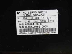 SGMAS-08ACA21 New Yaskawa Servo Motor IN STOK ship by UPS / Fedex - Picture 1 of 3