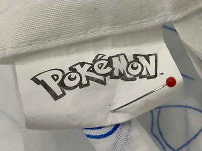 Hoja Plana POKEMON Talla DOBLE Blanco Azul Pikachu Pokeball Patrón Tela Artesanía Foto 1 de 4