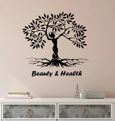 Vinyl Wall Decal Beauty & Health Nature Girl Tree Ecology Stickers (3808ig) - Image 1 of 3