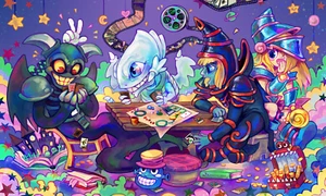 Yugioh Playmat Pegasus Blue eyes dark magician toon Rubber Stitched - Picture 1 of 1