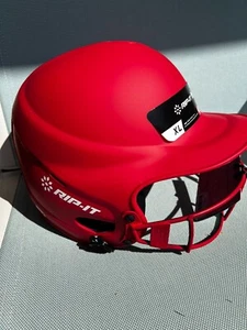 RIP-IT Vision Pro Scarlet Fastpitch Softball Batting Helmet w/Mask - Size XL - Picture 1 of 5