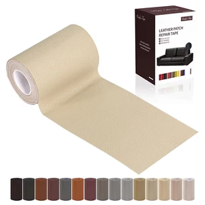 Leder Reparatur Flickenband, hellbeige 3 x 61 cm selbstklebendes Leder - Bild 1 von 12