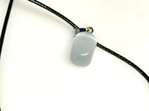 Pendant Crystal Stone Necklace Jewellery Black Leather Strap 5.08g - Picture 1 of 4
