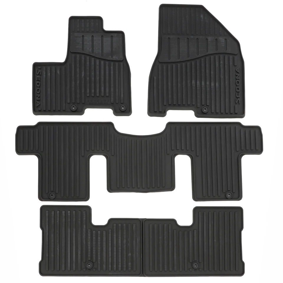 Alfombrillas delanteras y traseras premium para todo clima 15-18 Kia Sedona A9013 ADU02 OEM NUEVAS Foto 1 de 3
