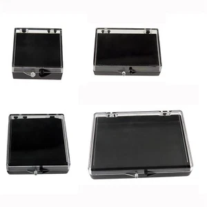 Blank Plastic Lapel Pin Presentation Display Case Hinged Arcrylic Box 4 Sizes - Picture 1 of 15