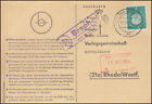 Landpost Ersehof über BRAUNSCHWEIG 14.10.1960 na pocztówce do Rhedy