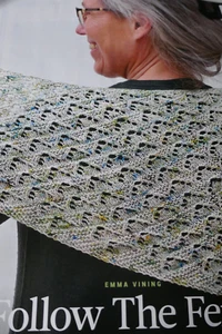 Knitting Pattern For Pretty Lacy Shawl In 4Ply-Size 40x 27ins - Picture 1 of 2