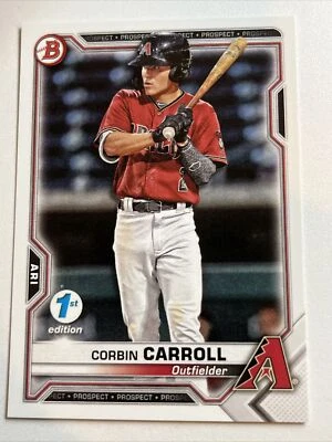 Corbin Carroll 2021 Bowman 1st Edition #BFE-142 Arizona Diamondbacks MLB rookie - Image 1 of 2