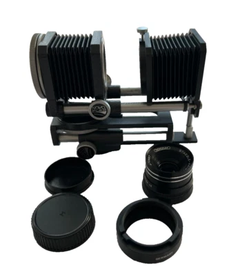 Novoflex Balgengerät Einstellschlitten mit M39 Staeble Katagon 1:4,5/60 Objektiv - Bild 1 von 4