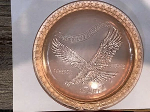 Tiara Indiana Vetro Anno dell'Aquila Rosa Corallo 8" 1782-1982 scatola mancante - Foto 1 di 6