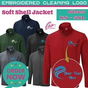 Personalised Embroidered Staff Uniform Cleaning Crew Soft Shell Jacket Workwear - Picture 1 of 10