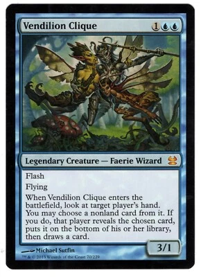 MTG VENDILION CLIQUE MODERN MASTERS BLUE CREATURE MYTHIC LP/NM MODERN FAERIE EDH - Image 1 of 2