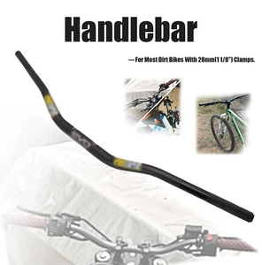 Handlebar Handle Fat Bar 1 1/8" For Motorcycle Dirt Pit Bike Off Road ATV Black - Picture 1 of 8