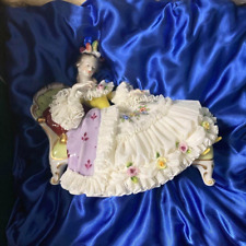 Vintage Thuringian Porcelain Lace Doll Figurine German Made  F/S JP