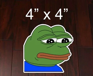 Sad Pepe Frog Bumper Vinyl Sticker Car Decal - Bild 1 von 1