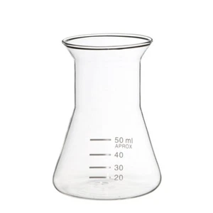 NaDeco Glasvase Erlenmeyerkolben h. 11cm Ø 8cm Trichterglas Laborglas Becherglas - Bild 1 von 1