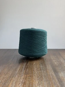 860g 100% Extrafine Merino Wool 2/26Nm Woolen Yarn Cone UPW China Green - Picture 1 of 10