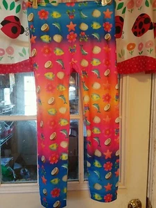 JUNIORS NO BOUNDRIES BRIGHT COLORFUL SEA SHELL CAPRI LEGGINGS SIZE 7-9 - Picture 1 of 8