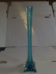 Glasvase Tischvase blau Höhe 40cm. Handarbeit Deko - Bild 1 von 3