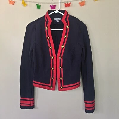 Blazer Delias Vintage XS Mujer Azul Marino y Rojo Ajustado Foto 1 de 4