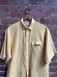 Vintage Pierre D’Alby Women's Blouse Sz 12/44 Orange Cotton/Ramie - Picture 1 of 6