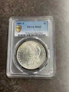 1881-S Silver Morgan Dollar PCGS MS 62 - Picture 1 of 2