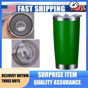 Insulated coffee cup beverage travel mug insulated stainless steel 20 oz green - Picture 1 of 8